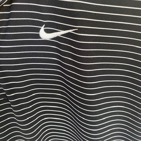 Nike Dri-Fit Black and White Striped Golf Polo - XL - Picture 3 of 5